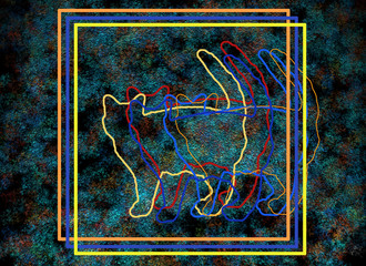 Abstract cats