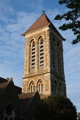 Obraz premium Victorian stone church tower in East Sheen, London