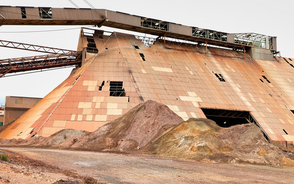 Landscape of old mining structures in Riotinto Huelva Spain