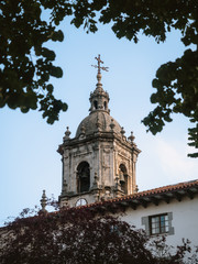 Ancient baroque church bell tower