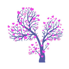 valentine's day love romantic happy gift card print heart tree