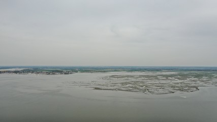 vue aérienne de la Baie de Somme