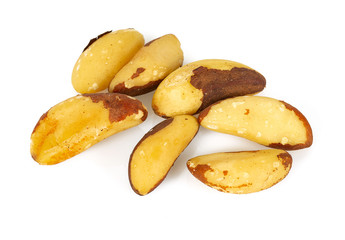 Brazil nuts isolated on white background