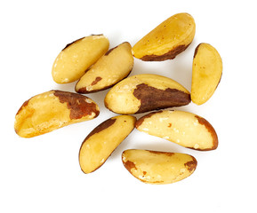Brazil nuts isolated on white background
