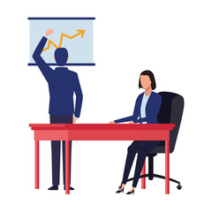 Obraz premium business people avatars cartoon character