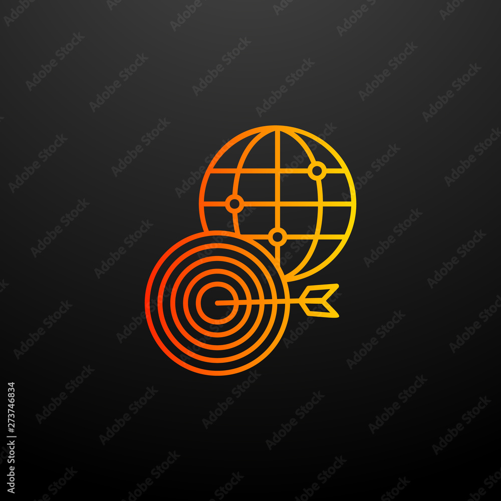 Poster world goals nolan icon. elements of startup set. simple icon for websites, web design, mobile app, i