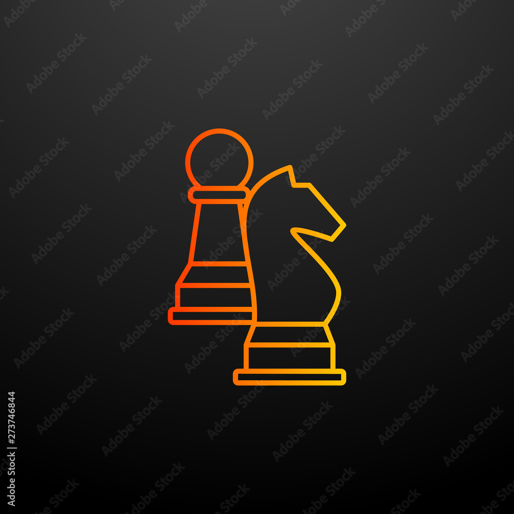 Poster chess figures nolan icon. elements of startup set. simple icon for websites, web design, mobile app,