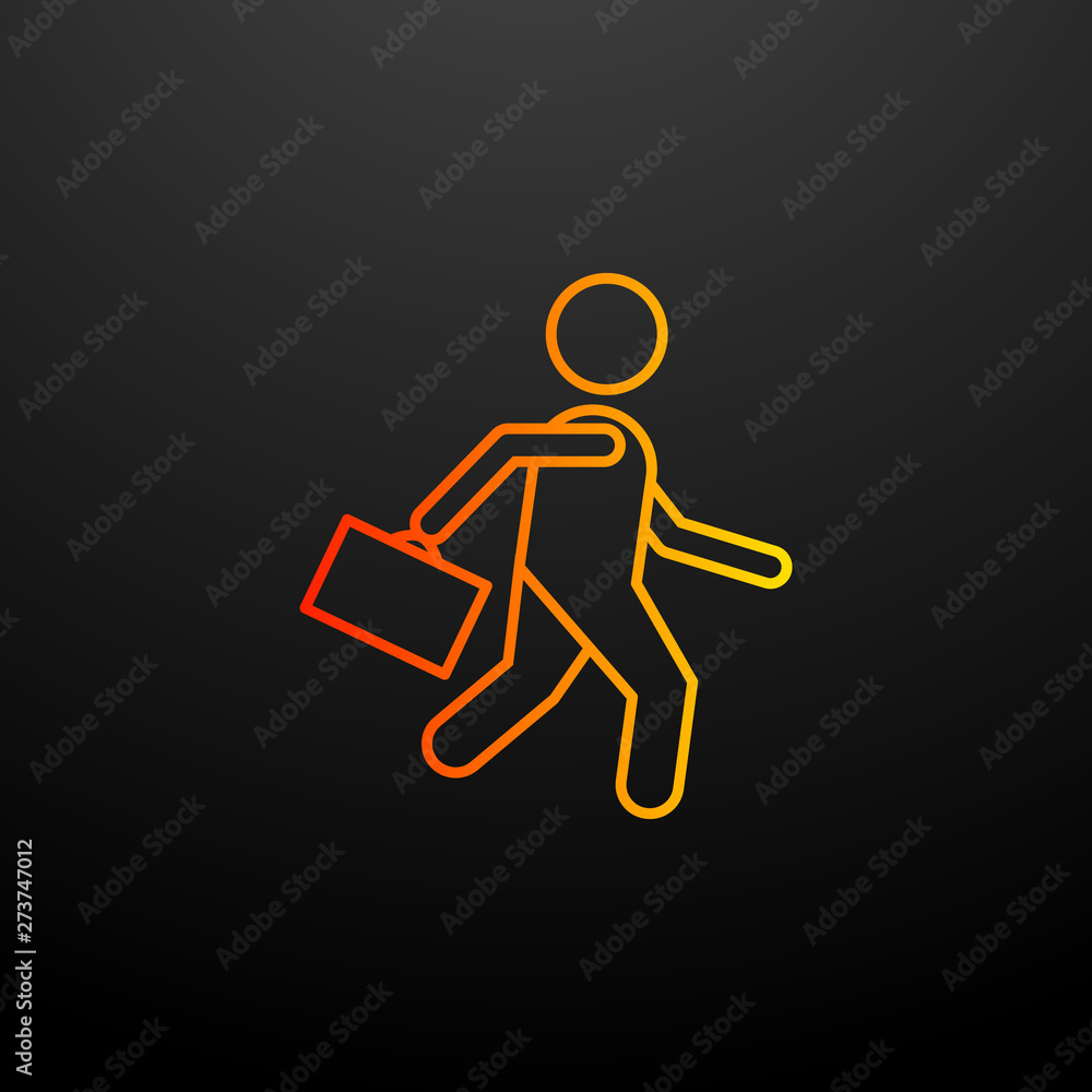 Poster business man nolan icon. elements of startup set. simple icon for websites, web design, mobile app, 