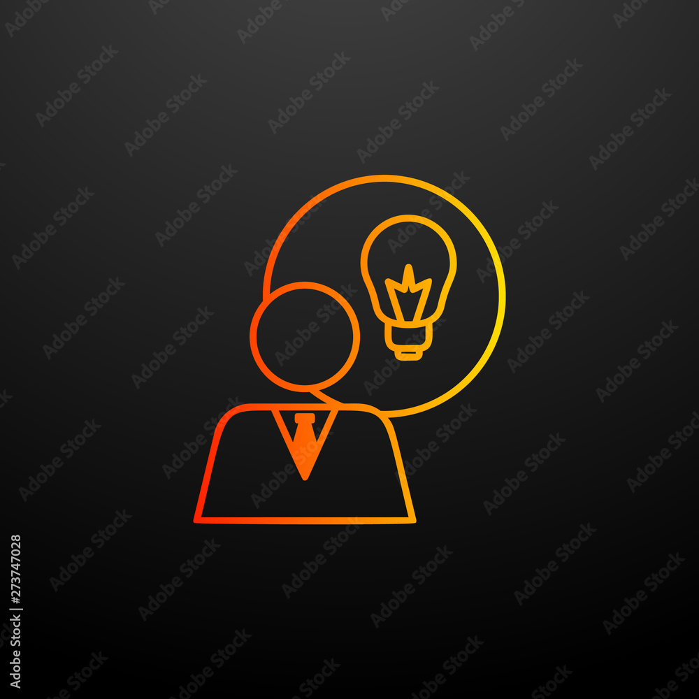 Poster idea of a person nolan icon. elements of startup set. simple icon for websites, web design, mobile a