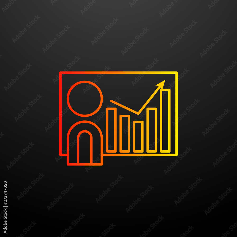 Aufkleber presentation of the schedule nolan icon. elements of startup set. simple icon for websites, web desi