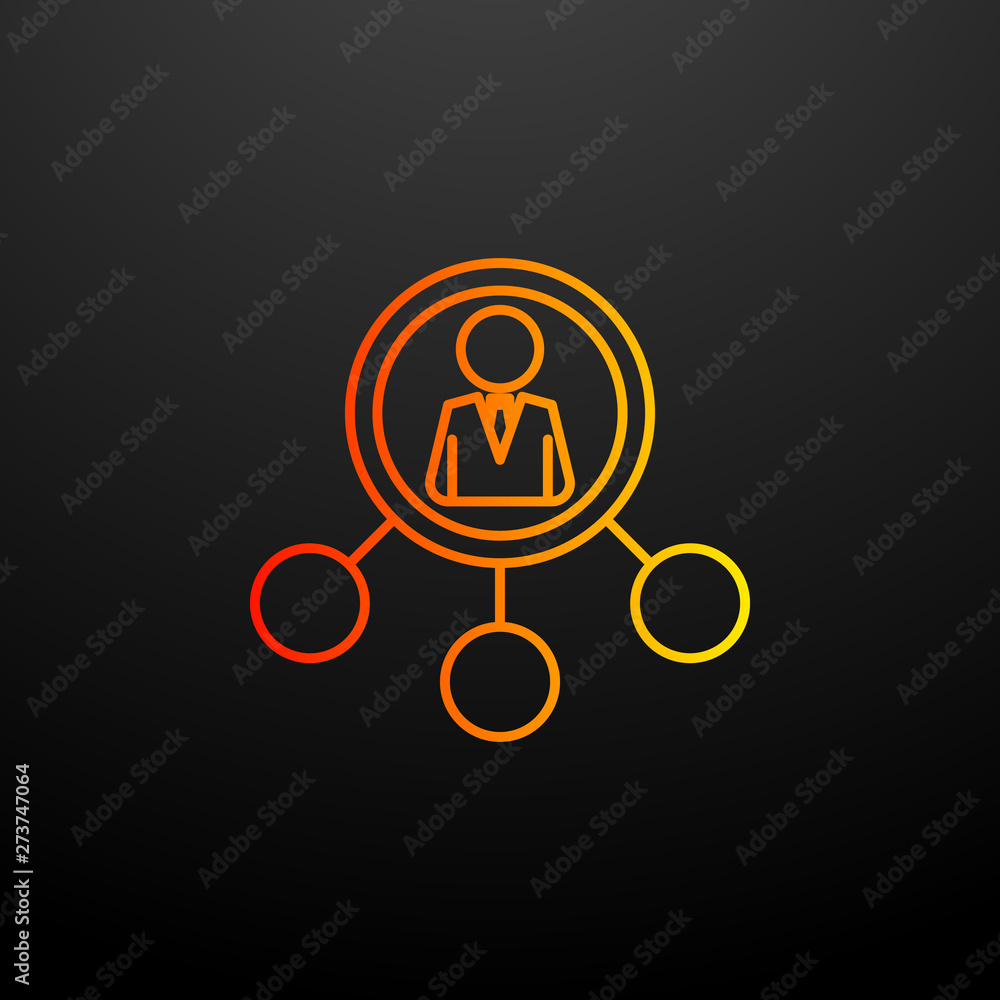 Poster business man connection nolan icon. elements of startup set. simple icon for websites, web design, m