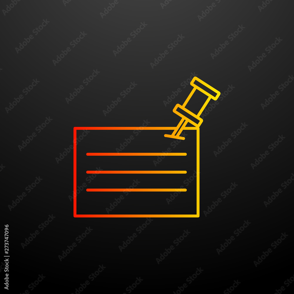 Poster paper and pin nolan icon. elements of startup set. simple icon for websites, web design, mobile app,