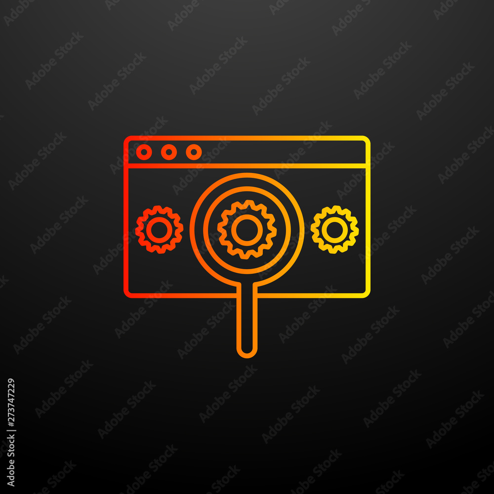 Poster search for browser settings nolan icon. elements of startup set. simple icon for websites, web desig