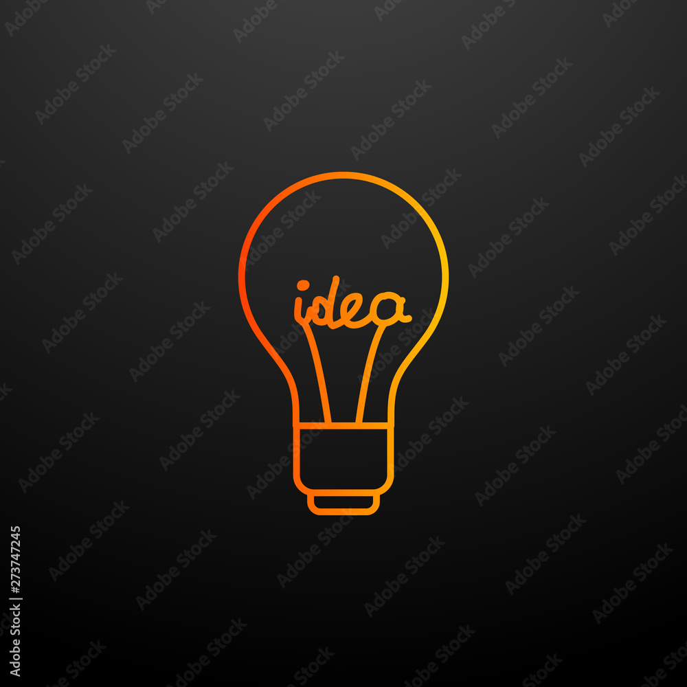 Poster idea nolan icon. elements of startup set. simple icon for websites, web design, mobile app, info gra