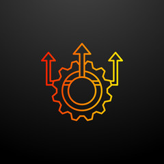 outputs from gears nolan icon. Elements of startup set. Simple icon for websites, web design, mobile app, info graphics