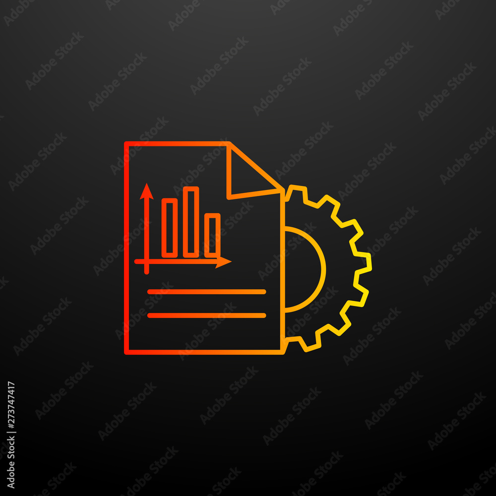 Poster report management nolan icon. elements of startup set. simple icon for websites, web design, mobile 