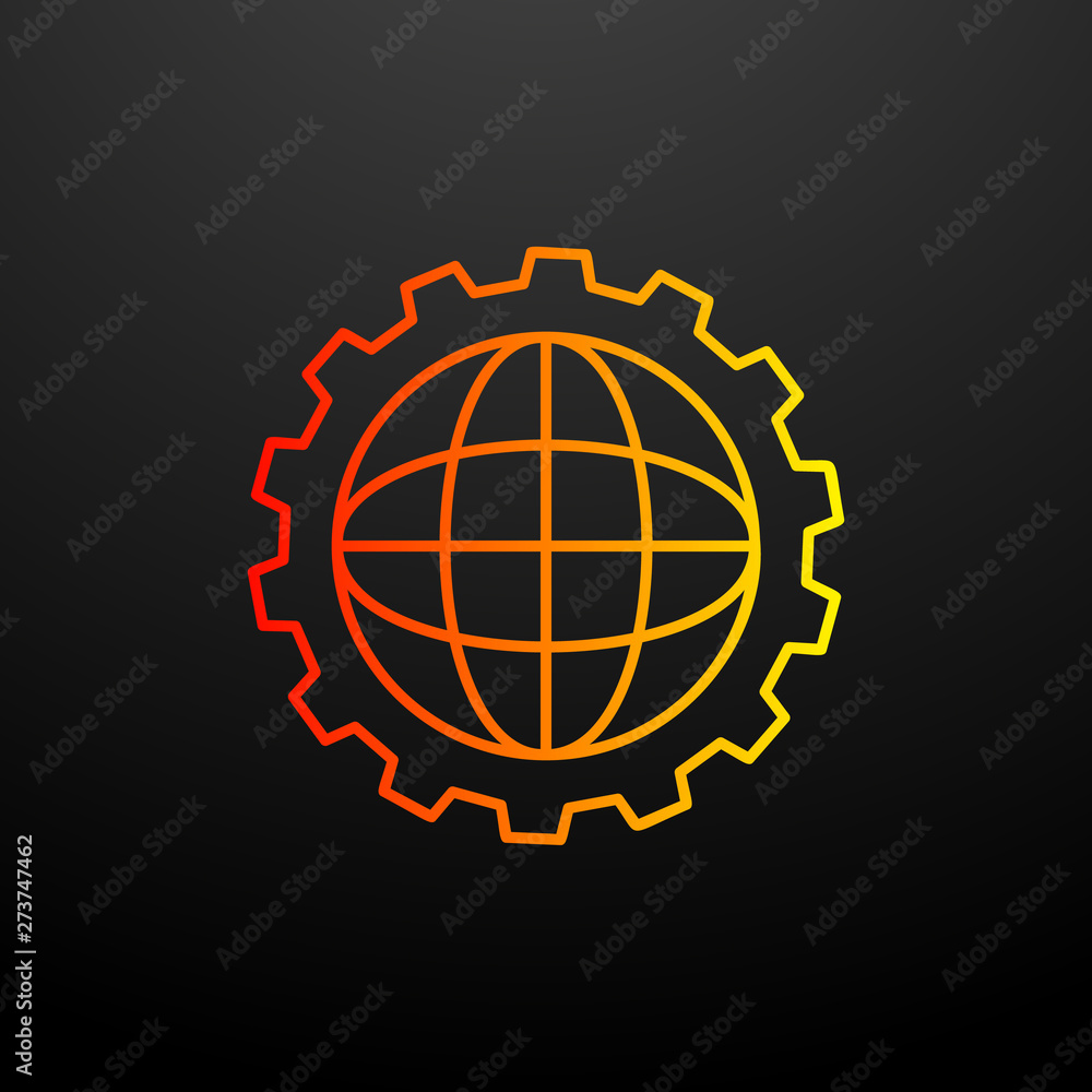 Poster world mechanism nolan icon. elements of startup set. simple icon for websites, web design, mobile ap