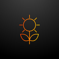plant sun nolan icon. Elements of startup set. Simple icon for websites, web design, mobile app, info graphics
