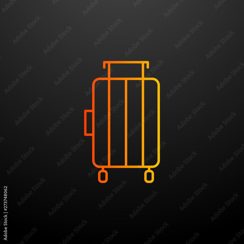 Poster suitcase nolan icon. elements of camping set. simple icon for websites, web design, mobile app, info