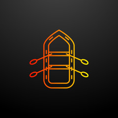 inflatable boat nolan icon. Elements of camping set. Simple icon for websites, web design, mobile app, info graphics