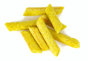 pea chips isolated on white