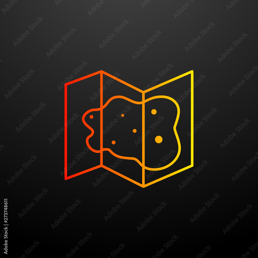 Poster card on paper nolan icon. elements of camping set. simple icon for websites, web design, mobile app,