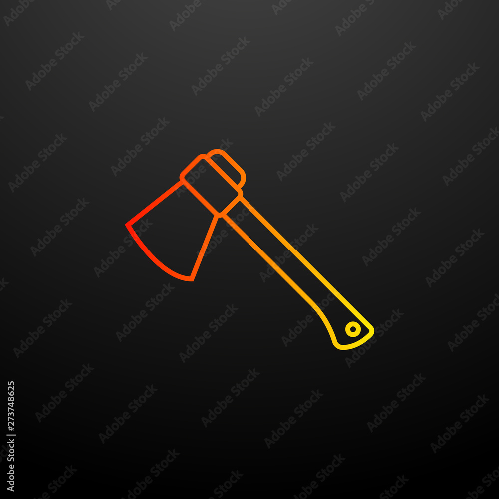 Poster ax nolan icon. elements of camping set. simple icon for websites, web design, mobile app, info graph