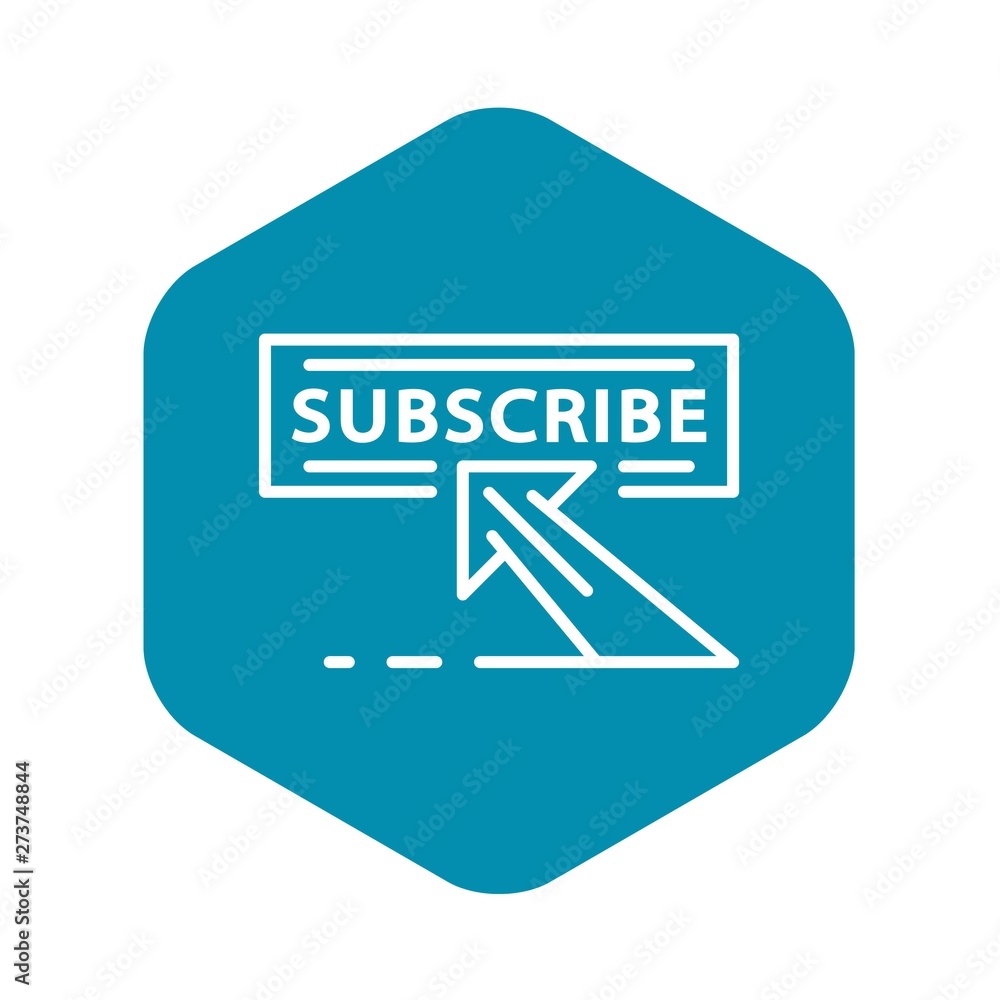 Aufkleber subscribe panel icon. outline subscribe panel vector icon for web design isolated on white backgroun