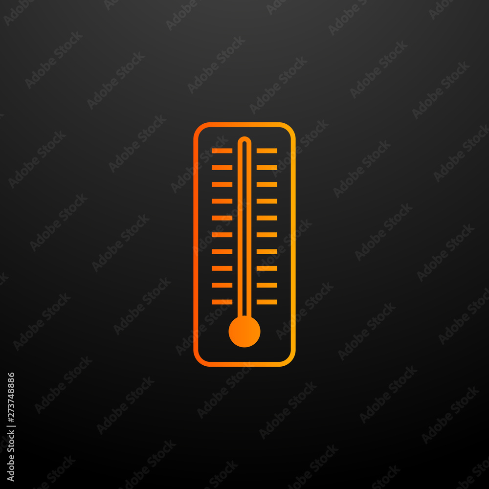 Poster mercury thermometer nolan icon. elements of camping set. simple icon for websites, web design, mobil