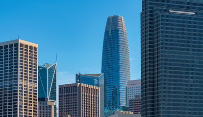 Fototapeta na wymiar Downtown San Francisco skyline buildings and skyscrapers