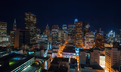 Fototapeta premium Downtown San Francisco skyline buildings and skyscrapers