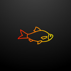 a fish nolan icon. Elements of camping set. Simple icon for websites, web design, mobile app, info graphics