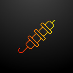 skewer nolan icon. Elements of camping set. Simple icon for websites, web design, mobile app, info graphics