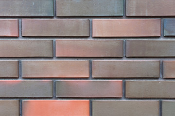 Brown bricks wall texture close