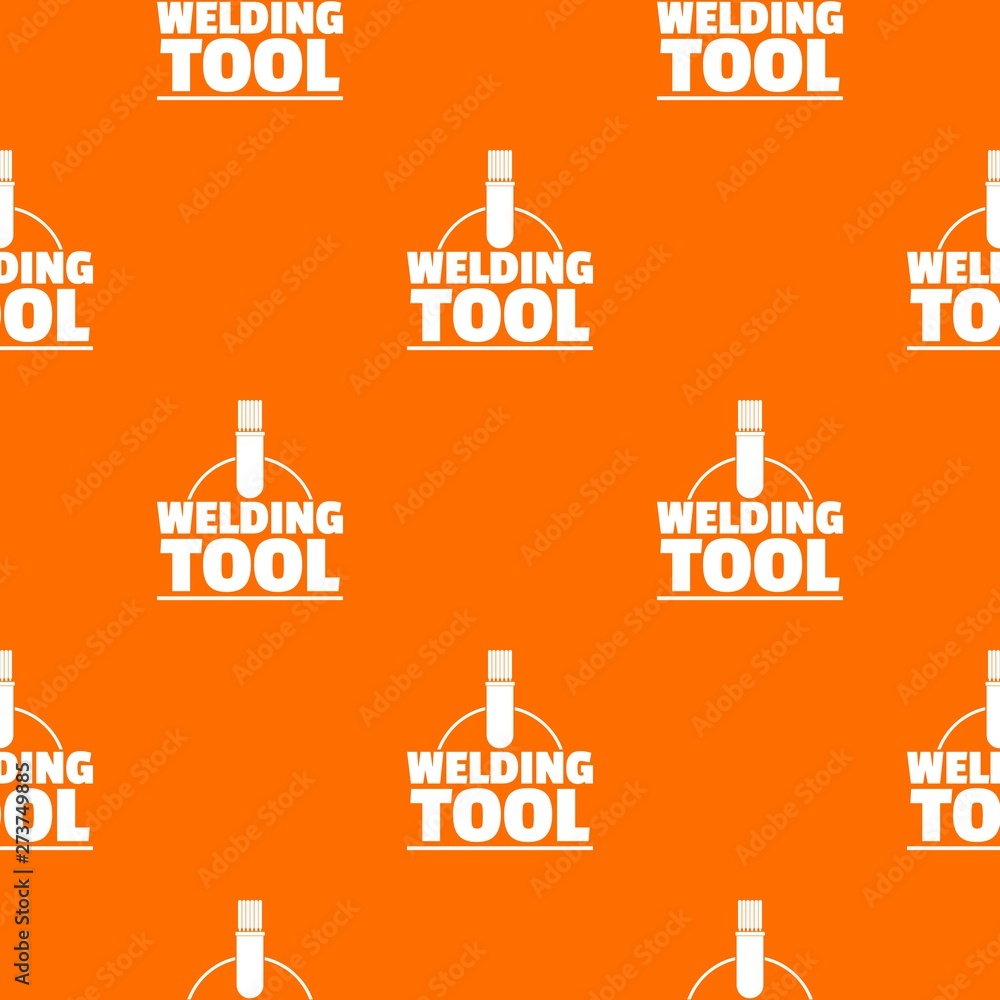 Poster welder worker pattern vector orange for any web design best