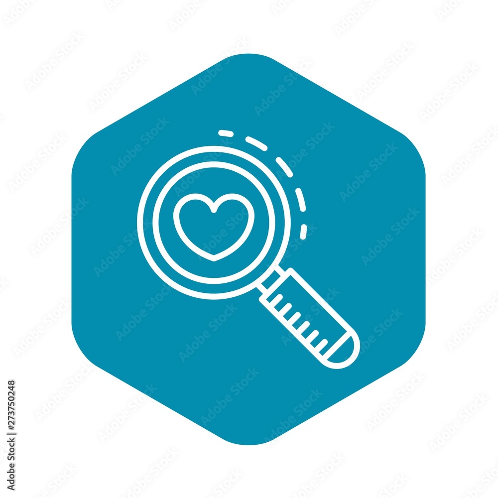 Poster search heart like icon. outline search heart like vector icon for web design isolated on white backg
