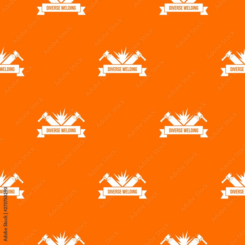 Poster welding tool pattern vector orange for any web design best