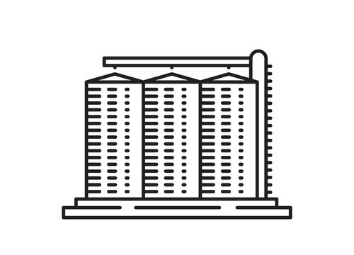 recommend clip art: Silo outline design concept from Agriculture, Simple granary line art element