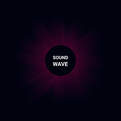 Music poster vector abstract background with dynamic sound waves