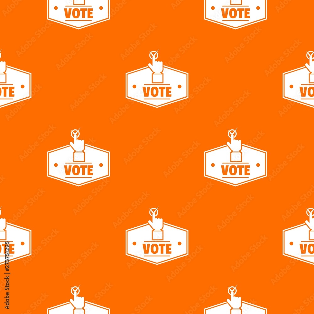 Poster vote pattern vector orange for any web design best