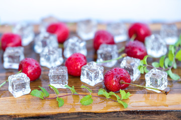 Piękne, dojrzałe pyszne czereśnie