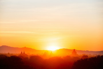 Fototapeta na wymiar Sunset over Bagan Myanmar