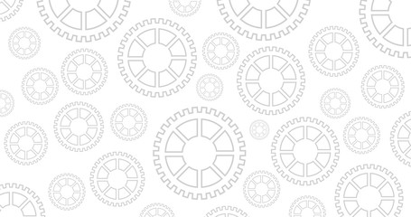 mechanical cogwheel or gear black background, mechanism vector illustration