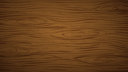 Dark brown wooden cutting, chopping board, table or floor surface. Wood texture. Vector illustration