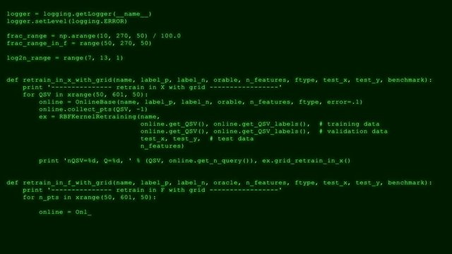 3D Hacking code data flow stream on green . Computer screen with encrypted fast typing coding symbols. Network security, programming, development, cyber encryption with blockchain and crypto concept