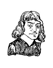 Statue portrait bust man avatar icon line mascara