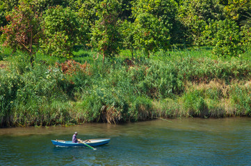 Pescadores en el Río Nilo,Valle del Nilo, Egipto