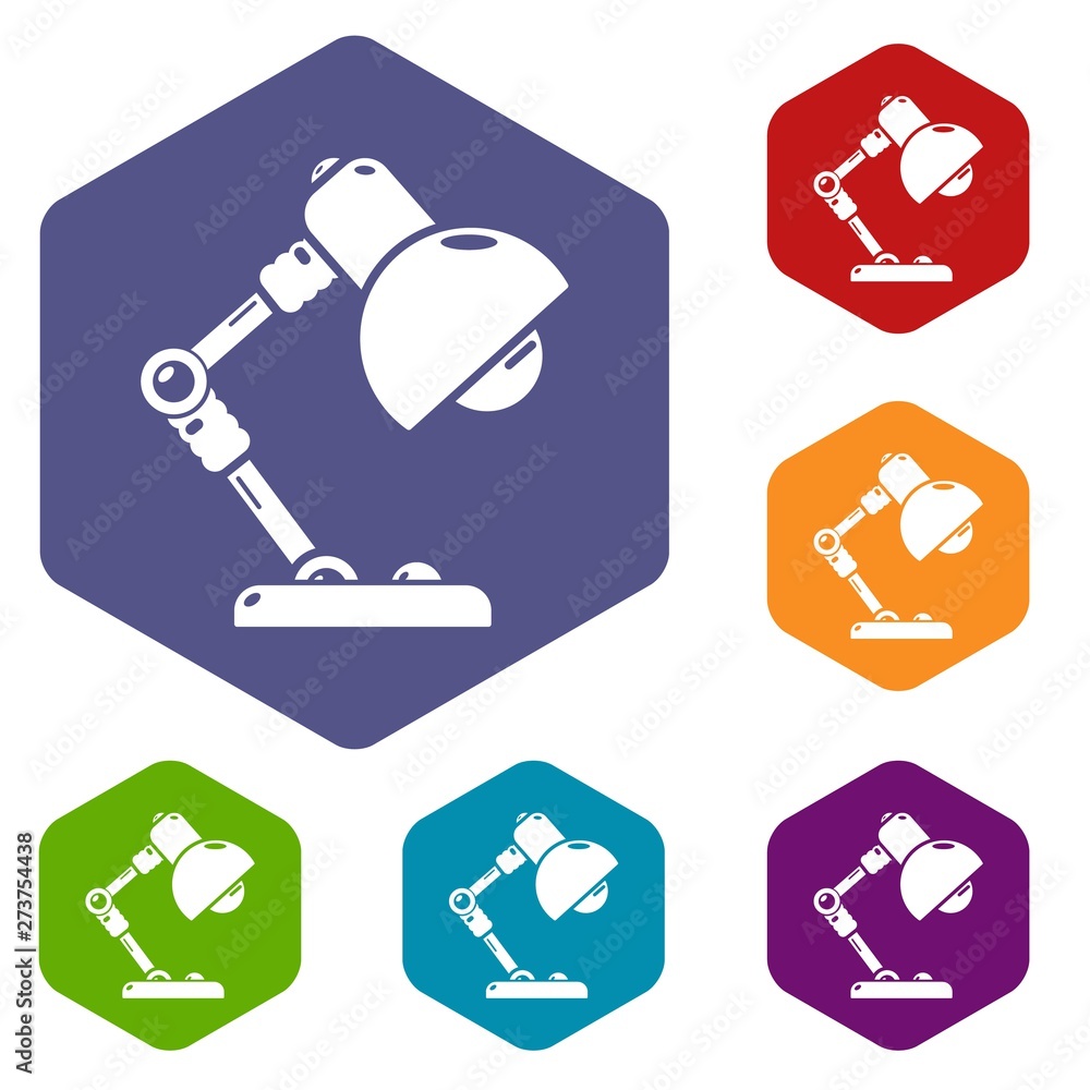 Poster table lamp icon. simple illustration of table lamp vector icon for web