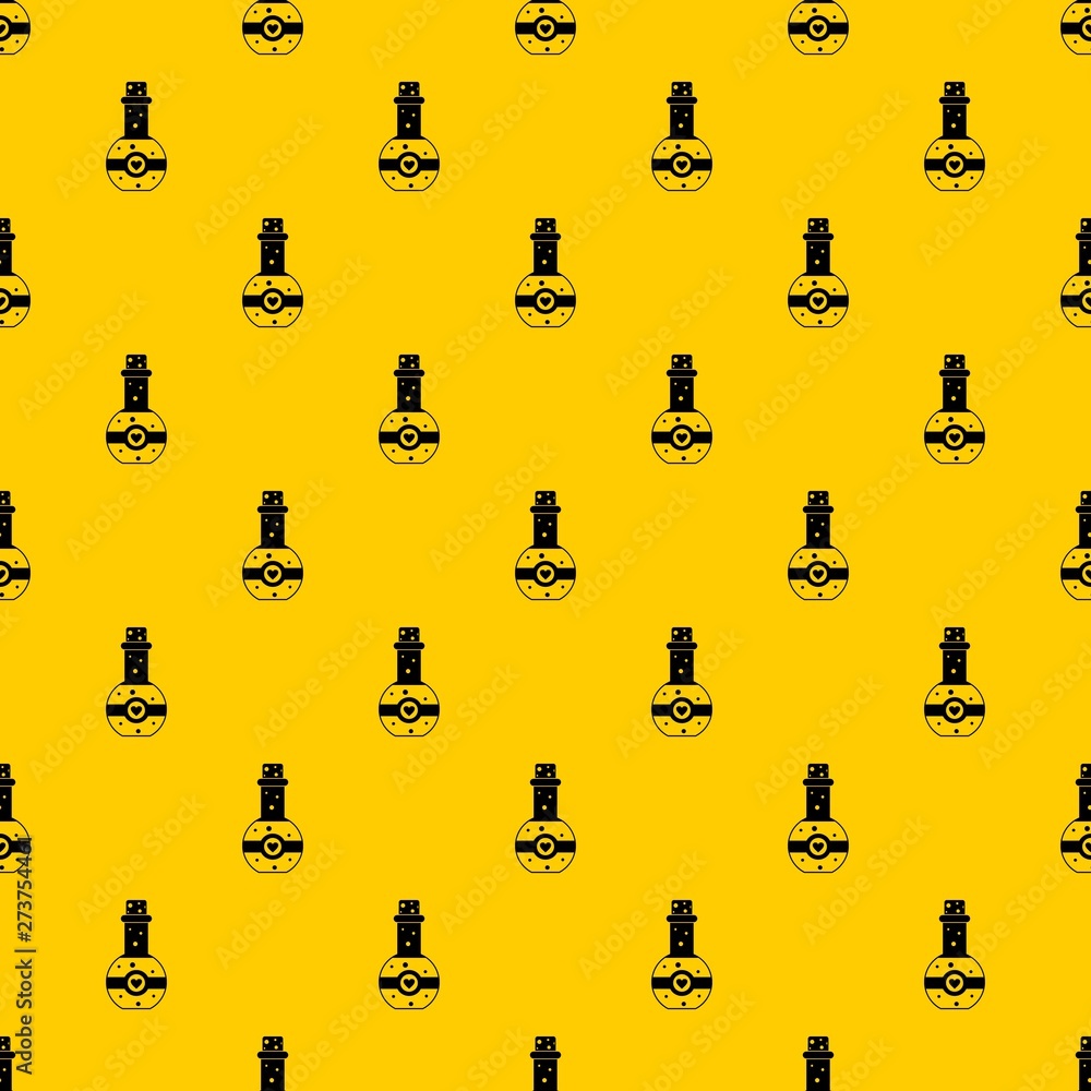Poster flask of love elixir pattern seamless vector repeat geometric yellow for any design