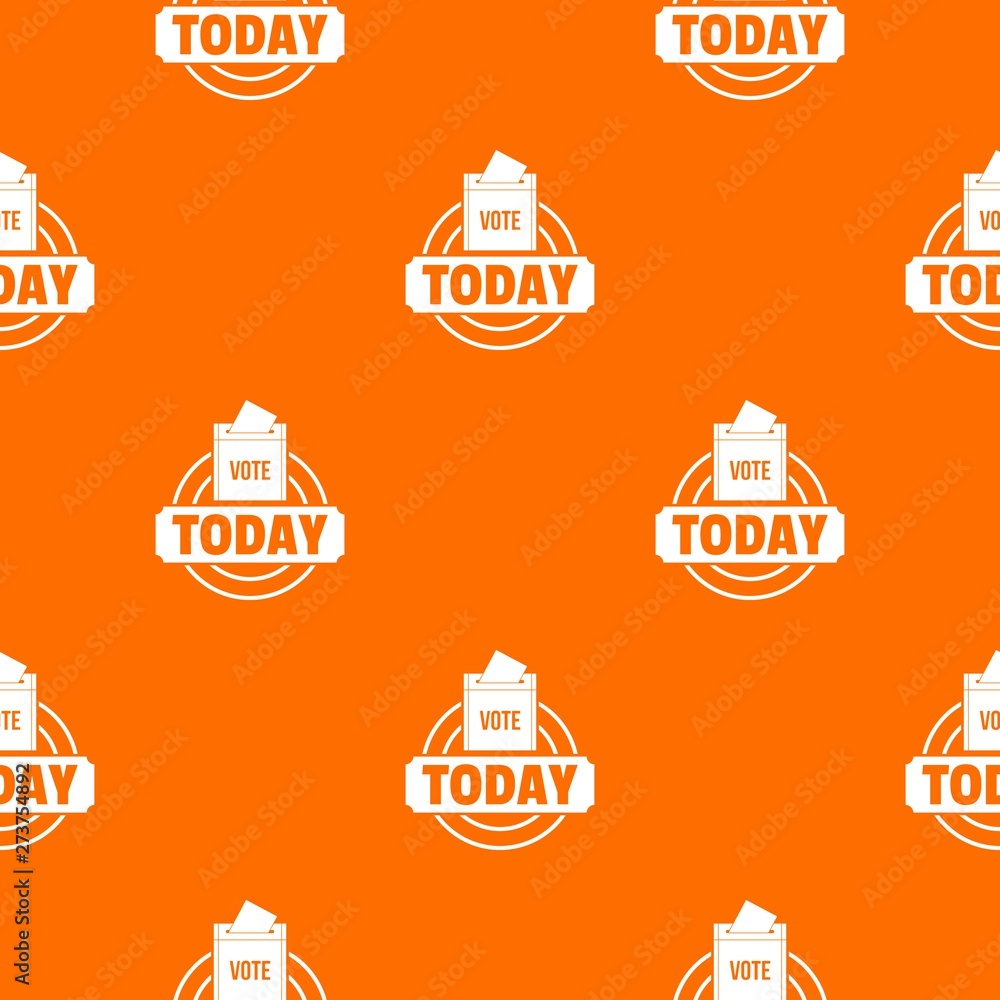 Poster vote today pattern vector orange for any web design best
